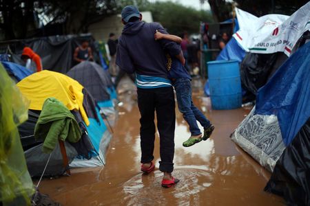 Caravana y la lluvia